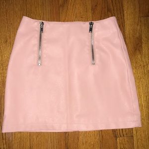 NWT Pink Leather Skirt